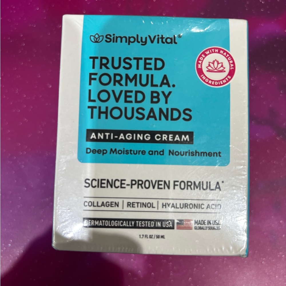 Simply Vital Anti-Aging Cream - Deep Moisture and Nourishment
